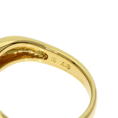 MIKIMOTO Pearl Pearl Diamond Ring K18 Yellow Gold Ladies [Used]