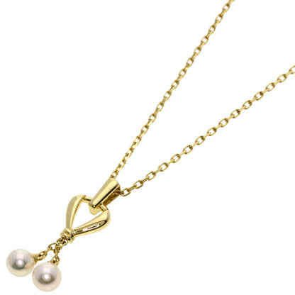 MIKIMOTO Pearl Pearl Necklace K14 Yellow Gold Ladies [Used]