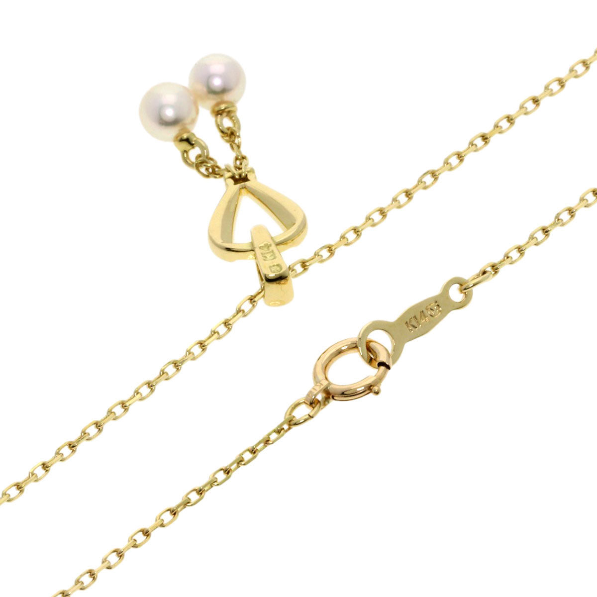 MIKIMOTO Pearl Pearl Necklace K14 Yellow Gold Ladies [Used]
