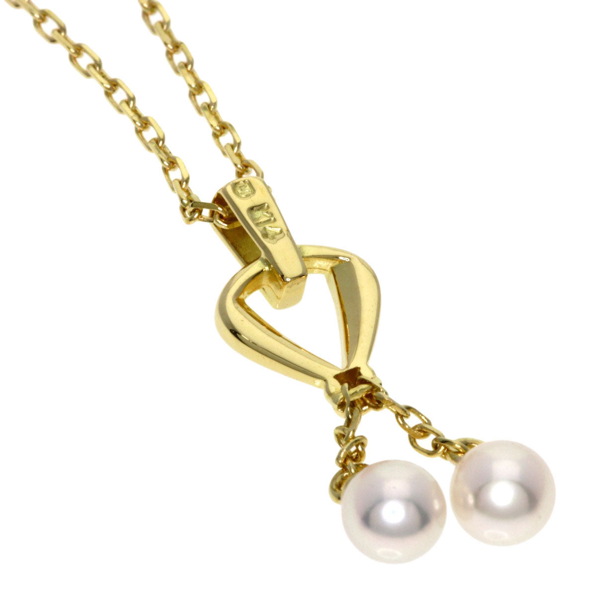 MIKIMOTO Pearl Pearl Necklace K14 Yellow Gold Ladies [Used]