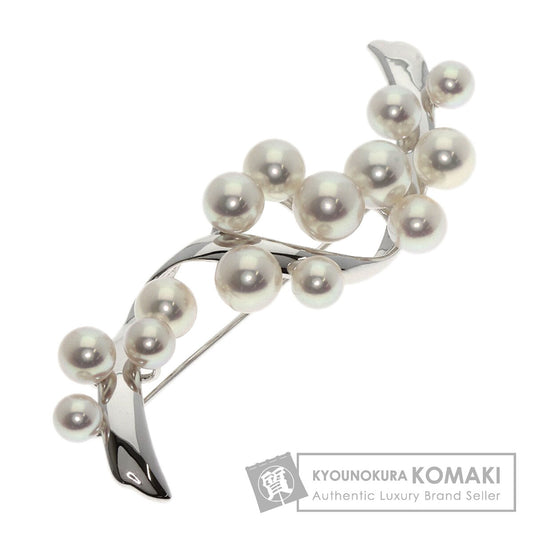 TASAKI Pearl Pearl Brooch K18 White Gold Ladies [Used]