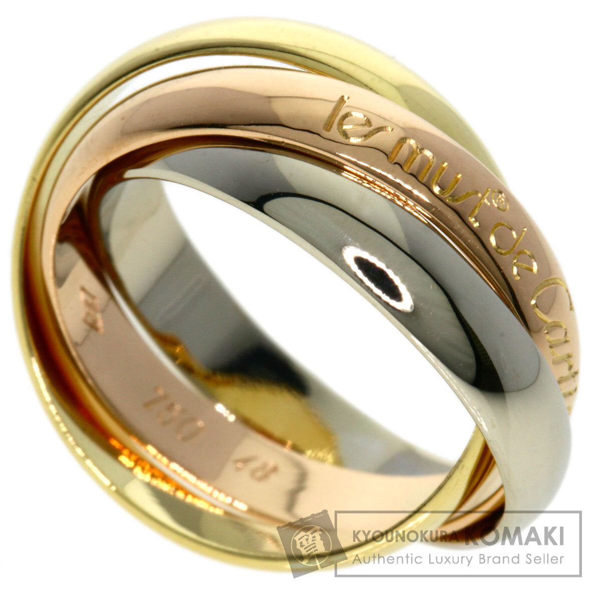 CARTIER Trinity #48 Ring K18 Yellow Gold K18 White GoldLadies [Used]