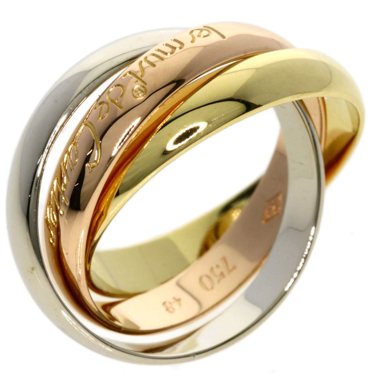 CARTIER Trinity #48 Ring K18 Yellow Gold K18 White GoldLadies [Used]