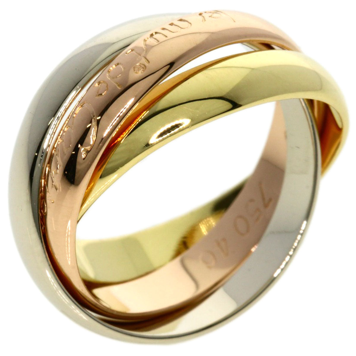 CARTIER Trinity #46 Ring K18 Yellow Gold K18 White GoldLadies [Used]