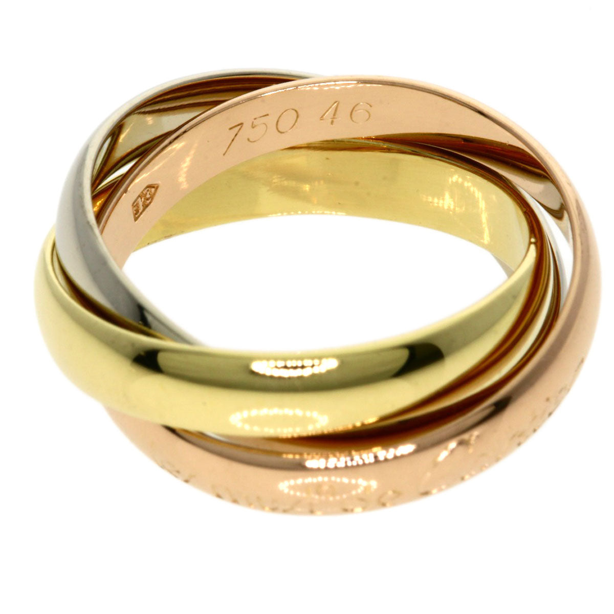 CARTIER Trinity #46 Ring K18 Yellow Gold K18 White GoldLadies [Used]