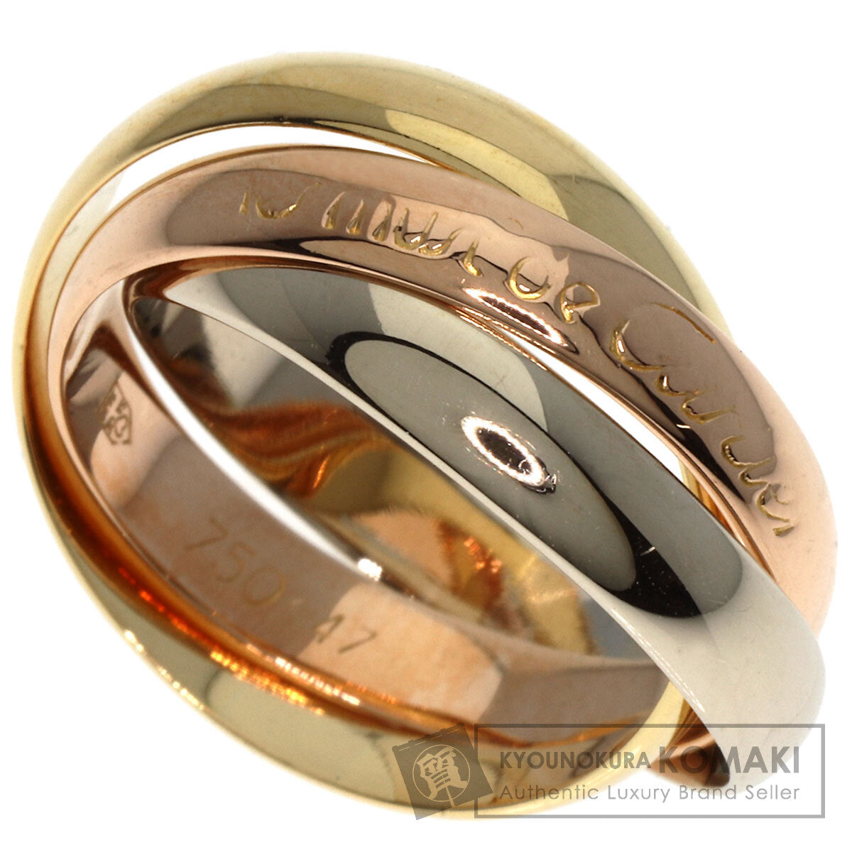 CARTIER   Trinity Ring  K18 Yellow Gold K18 White GoldLadies [Used]