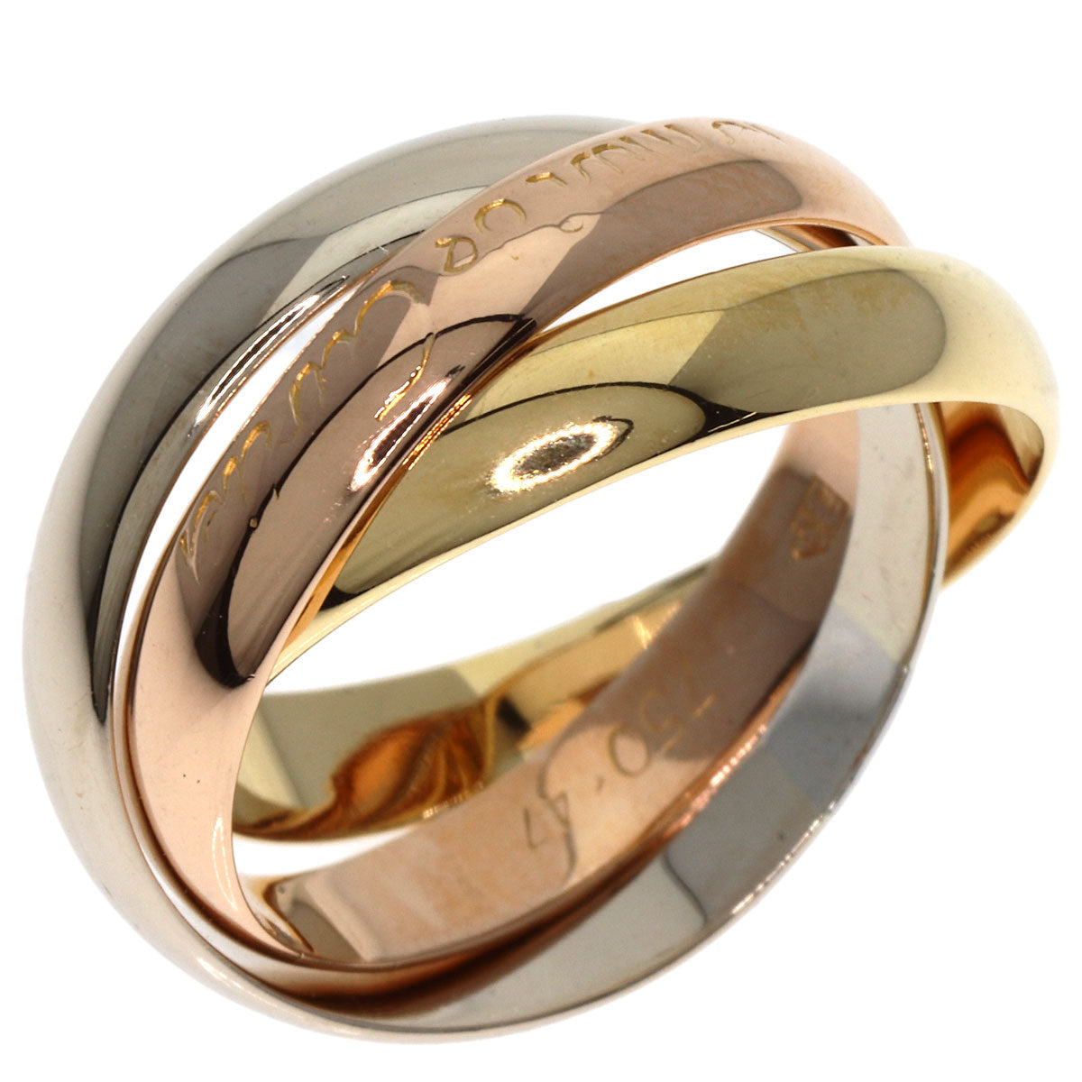 CARTIER   Trinity Ring  K18 Yellow Gold K18 White GoldLadies [Used]