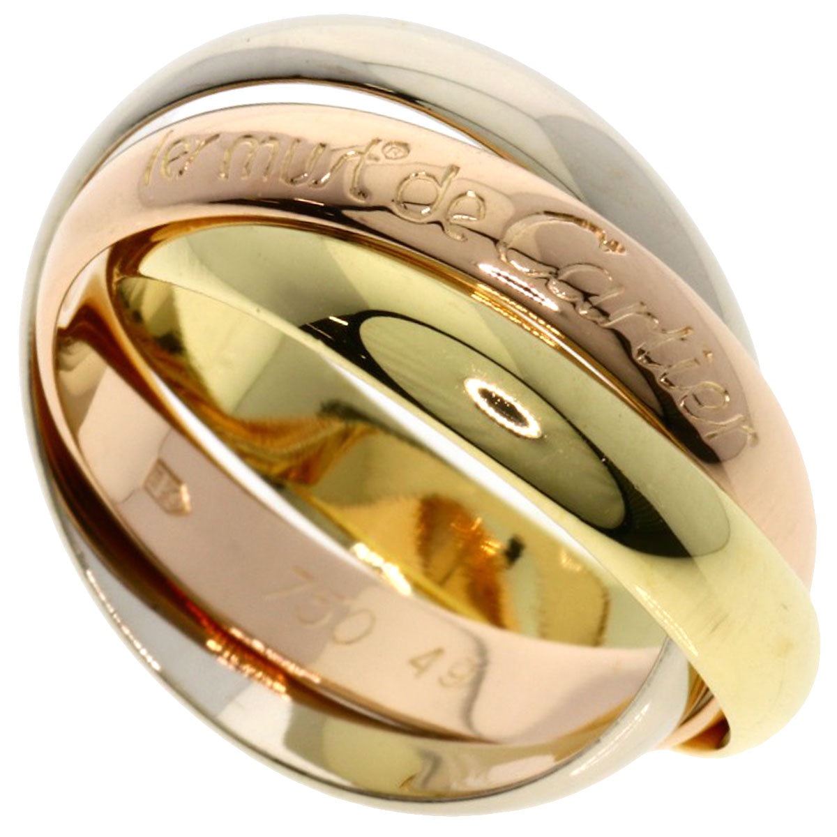 CARTIER Trinity #49 Ring K18 Yellow Gold K18 White GoldLadies [Used]