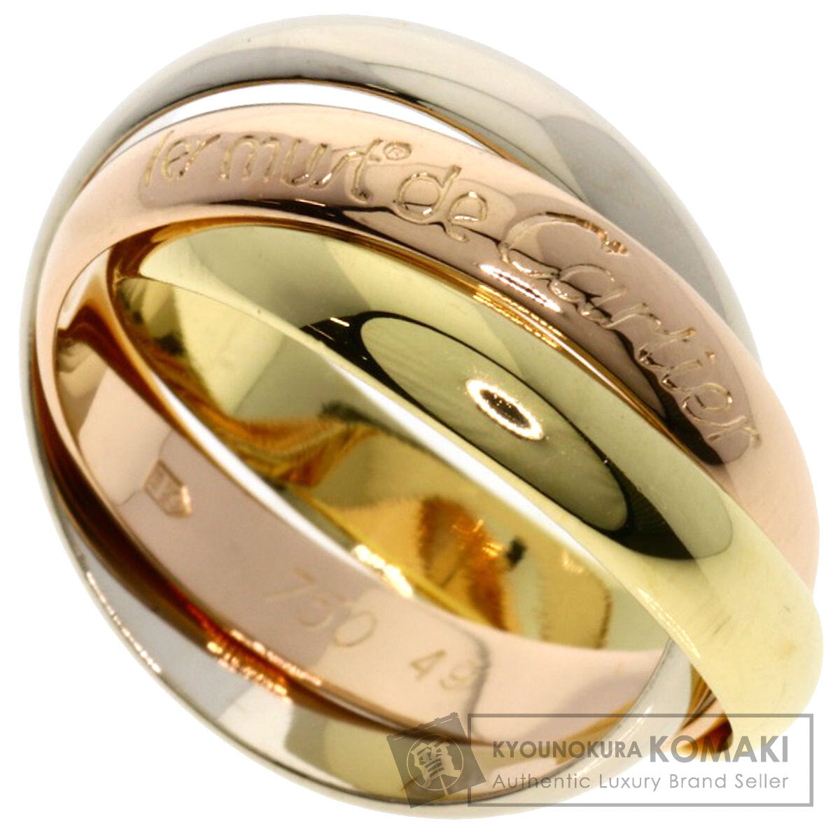 CARTIER Trinity #49 Ring K18 Yellow Gold K18 White GoldLadies [Used]
