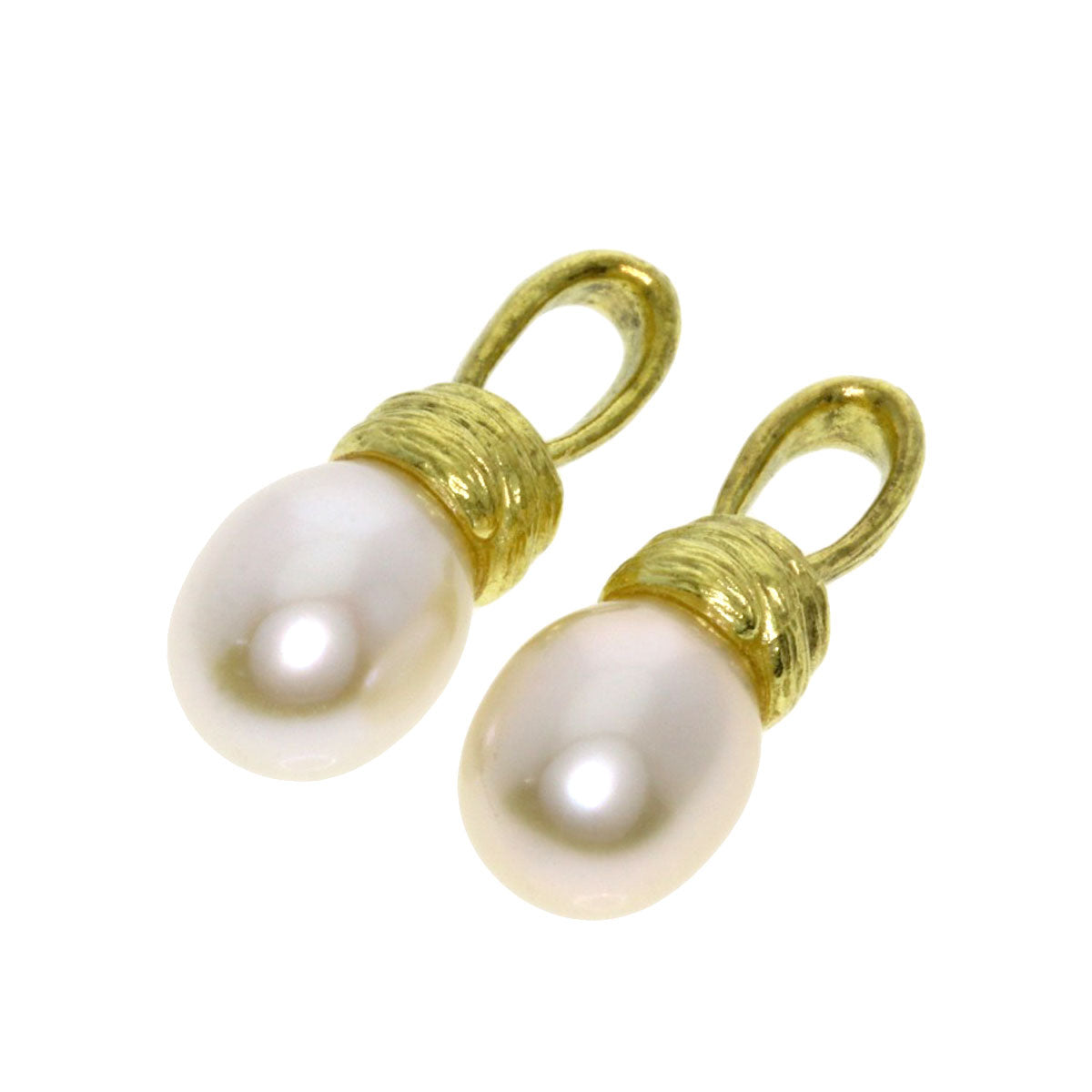TASAKI Pearl Pearl Charm Set of 2 Pendant top K18 Yellow Gold Ladies [Used]
