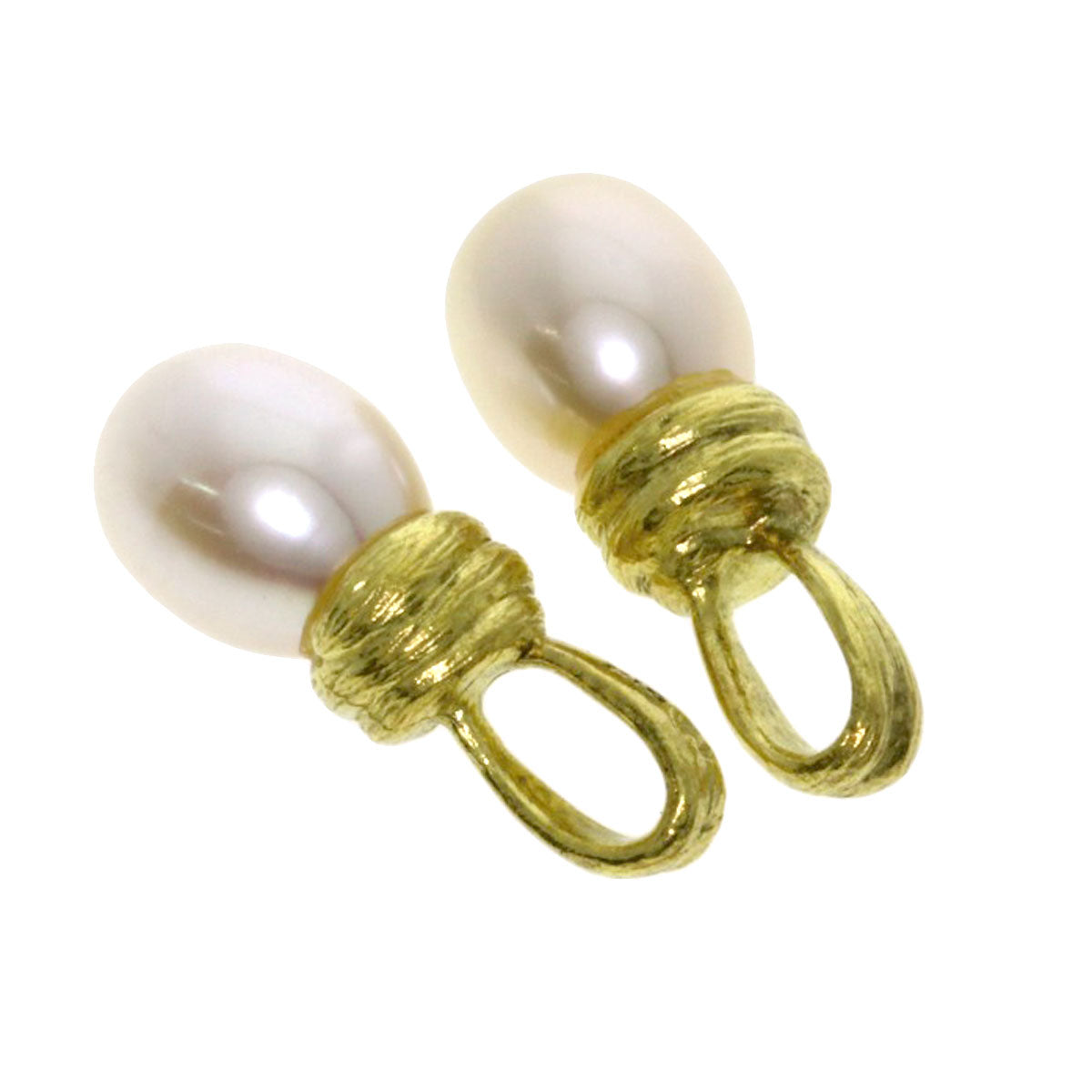 TASAKI Pearl Pearl Charm Set of 2 Pendant top K18 Yellow Gold Ladies [Used]