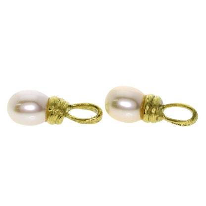 TASAKI Pearl Pearl Charm Set of 2 Pendant top K18 Yellow Gold Ladies [Used]