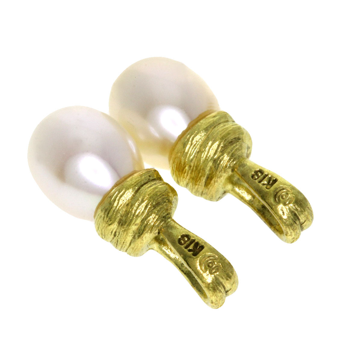 TASAKI Pearl Pearl Charm Set of 2 Pendant top K18 Yellow Gold Ladies [Used]