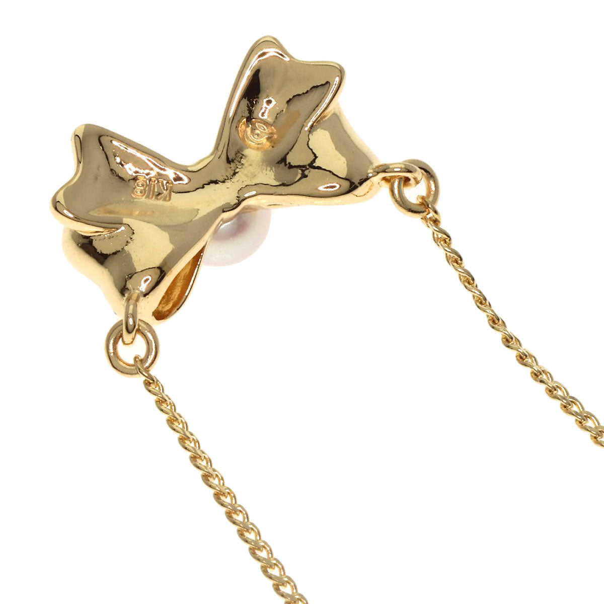 TASAKI Pearl Pearl Ribbon Necklace K18 Yellow Gold Ladies [Used]