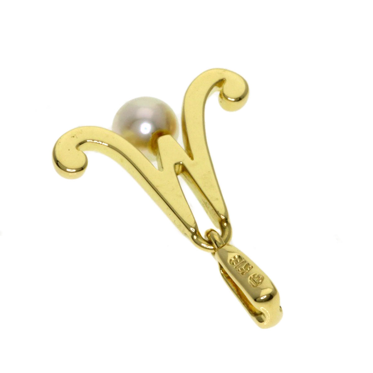 MIKIMOTO Pearl Pearl Pendant top K18 Yellow Gold Ladies [Used]