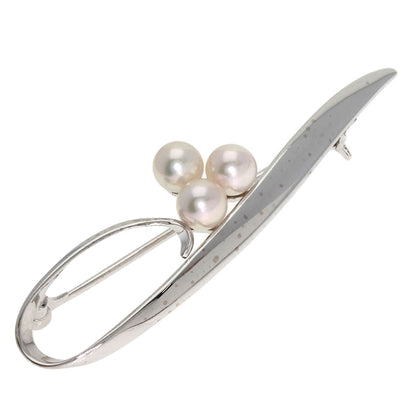 MIKIMOTO Pearl Pearl Brooch K18 White Gold Ladies [Used]
