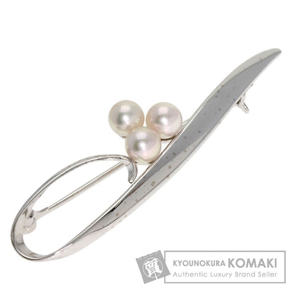MIKIMOTO Pearl Pearl Brooch K18 White Gold Ladies [Used]