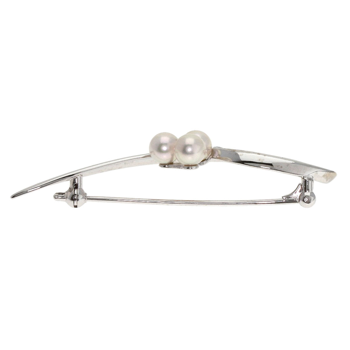 MIKIMOTO Pearl Pearl Brooch K18 White Gold Ladies [Used]