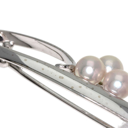 MIKIMOTO Pearl Pearl Brooch K18 White Gold Ladies [Used]