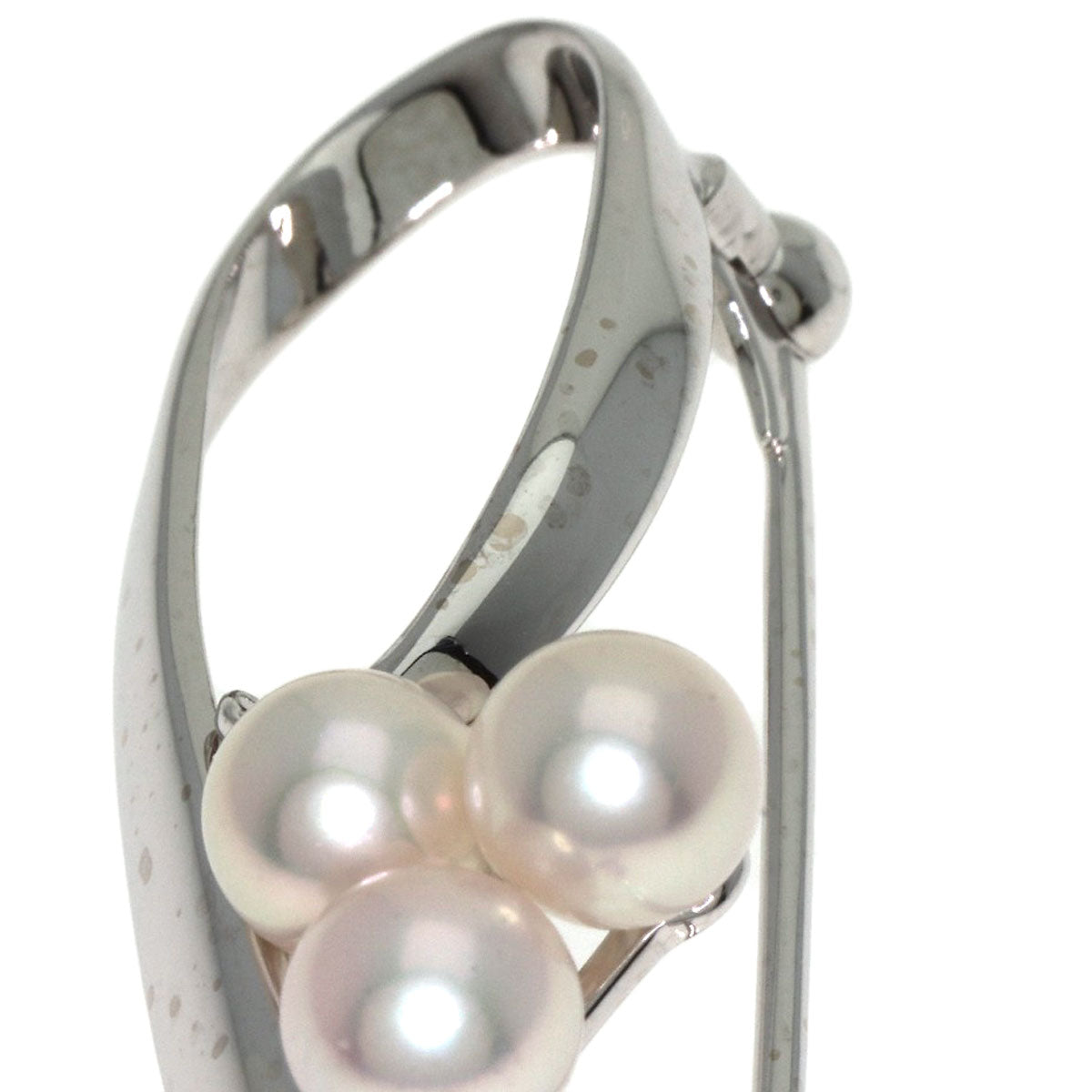 MIKIMOTO Pearl Pearl Brooch K18 White Gold Ladies [Used]