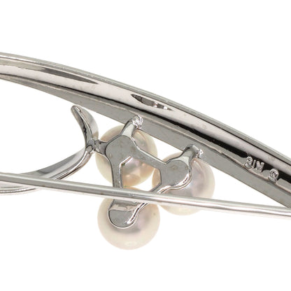 MIKIMOTO Pearl Pearl Brooch K18 White Gold Ladies [Used]