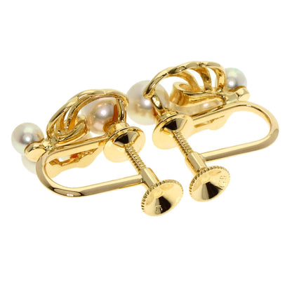 MIKIMOTO Pearl Pearl Earring K18 Yellow Gold Ladies [Used]
