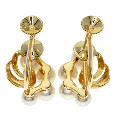 MIKIMOTO Pearl Pearl Earring K18 Yellow Gold Ladies [Used]