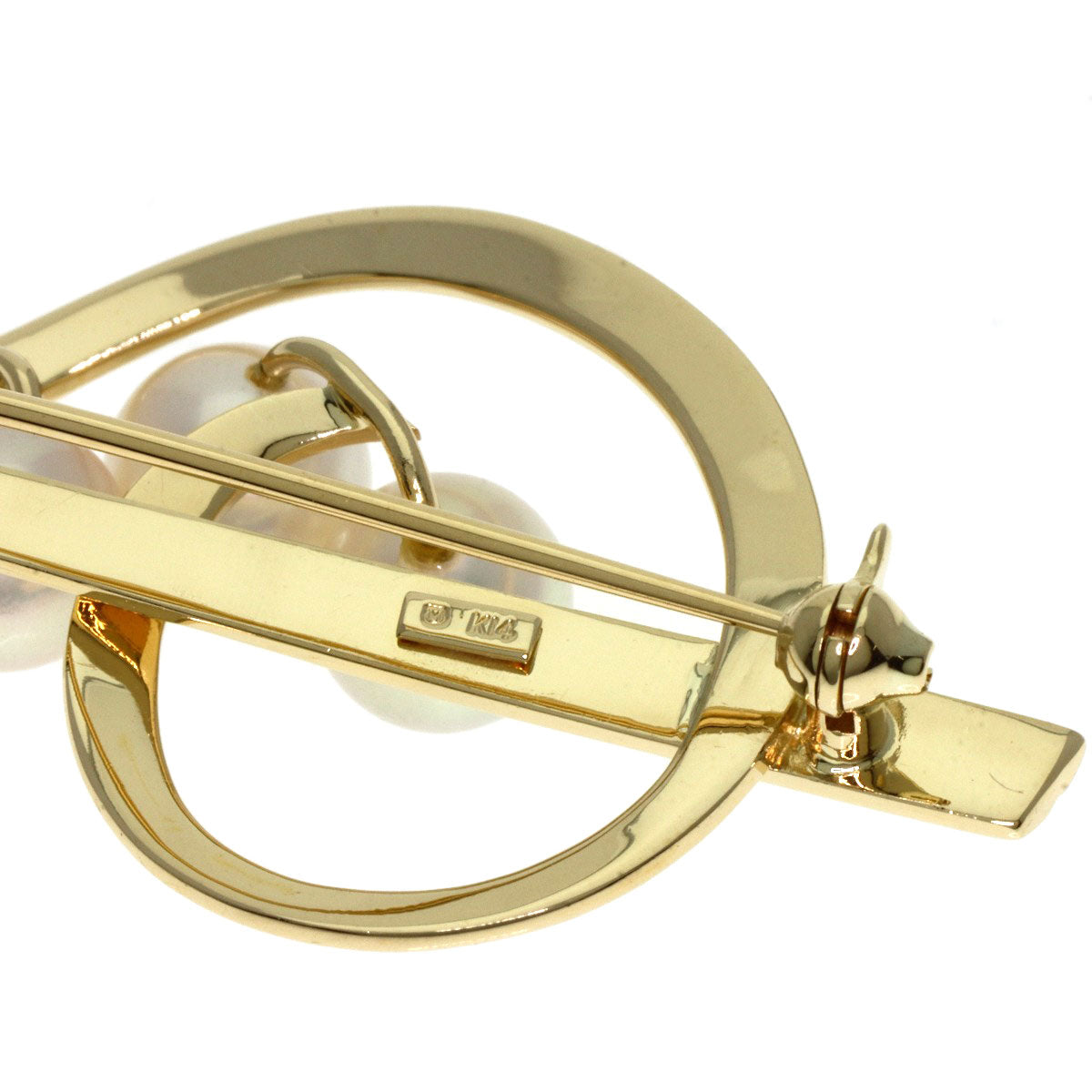 MIKIMOTO Pearl Pearl Brooch K14 Yellow Gold Ladies [Used]