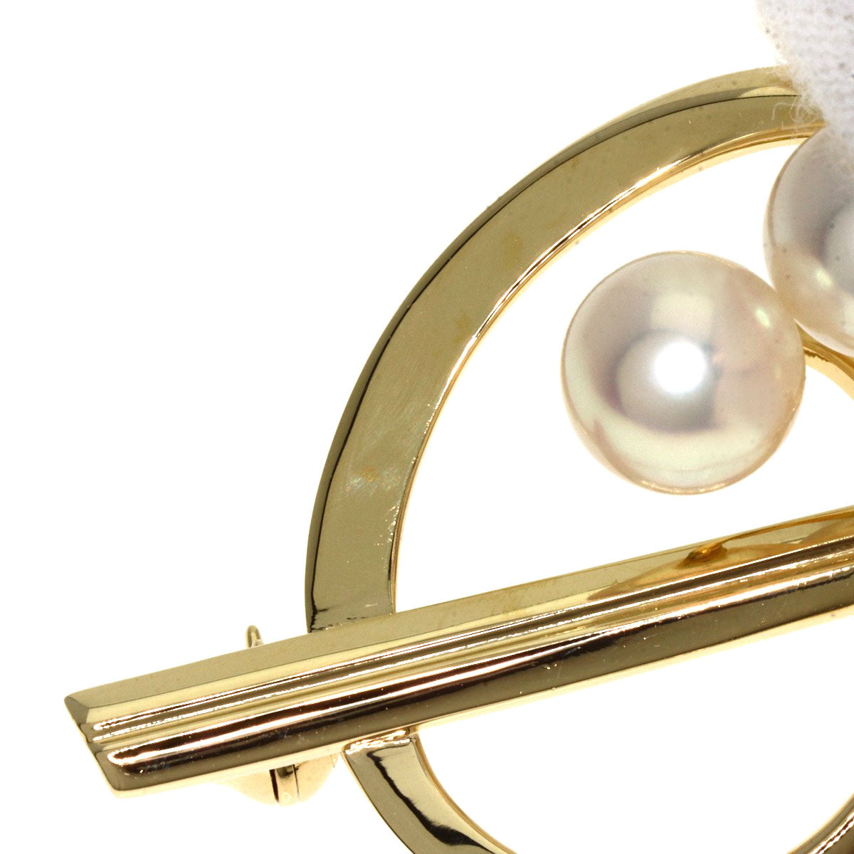 MIKIMOTO Pearl Pearl Brooch K14 Yellow Gold Ladies [Used]