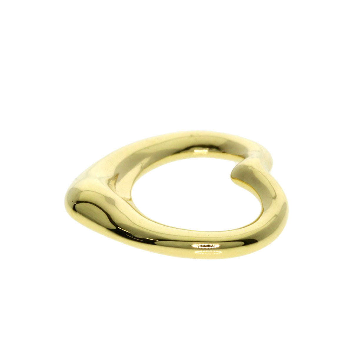 TIFFANY&Co. Open heart Pendant top K18 Yellow Gold Ladies [Used]