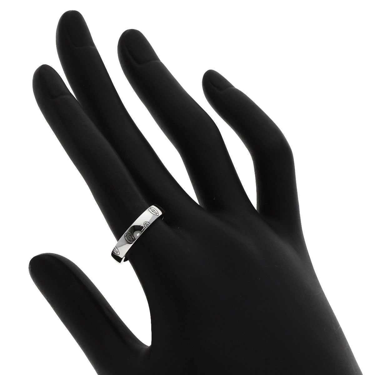 CARTIER Happy birthday # 53 Ring K18 White Gold Ladies [Used]