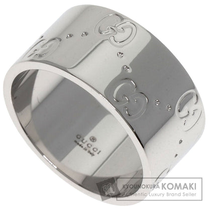 GUCCI GG Icon Wide #11 Ring K18 White Gold Ladies [Used]