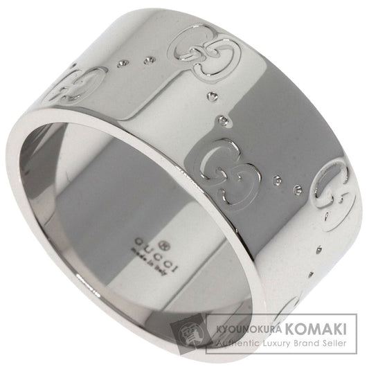 GUCCI GG Icon Wide #11 Ring K18 White Gold Ladies [Used]