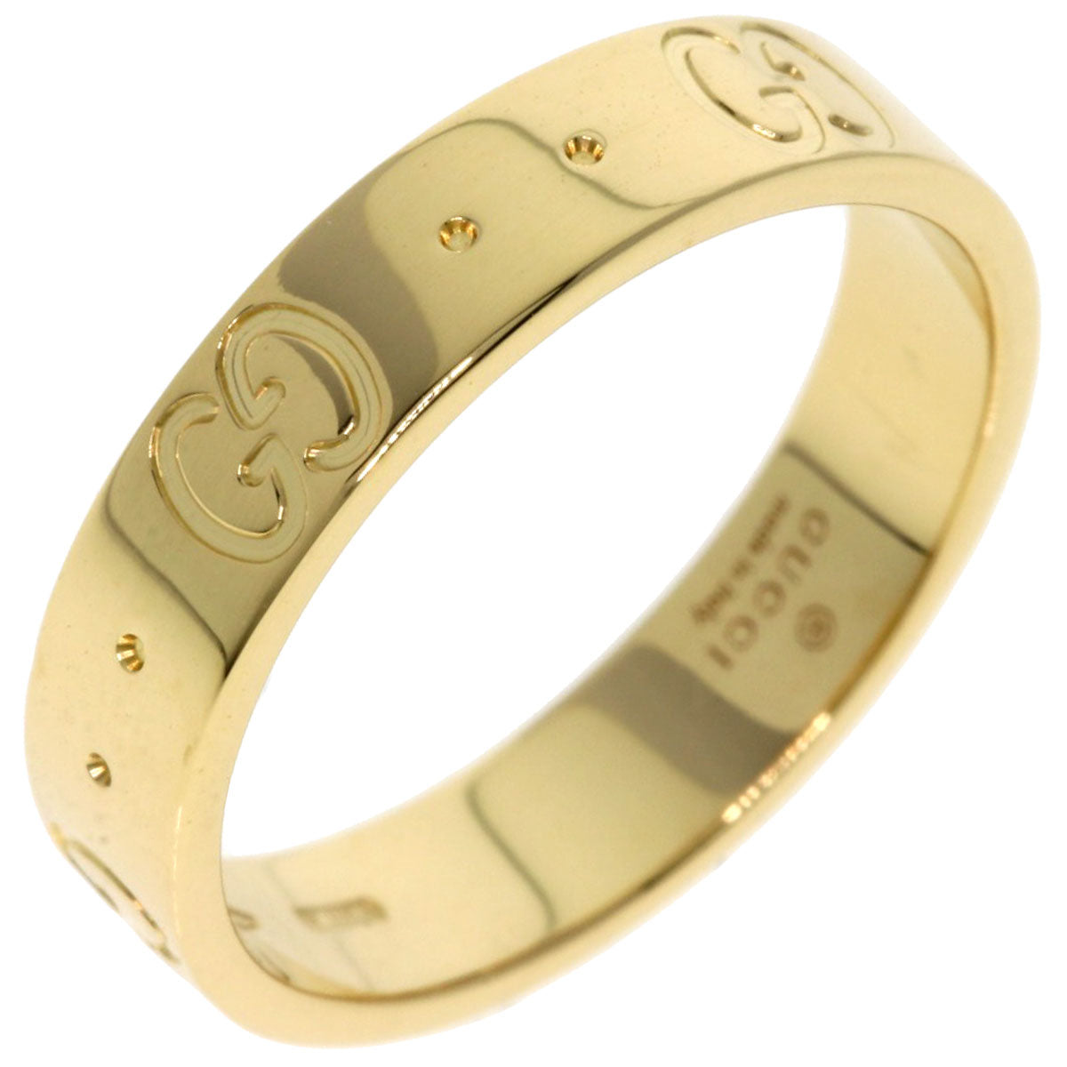 GUCCI Icon # 9 Ring K18 Yellow Gold Ladies [Used]