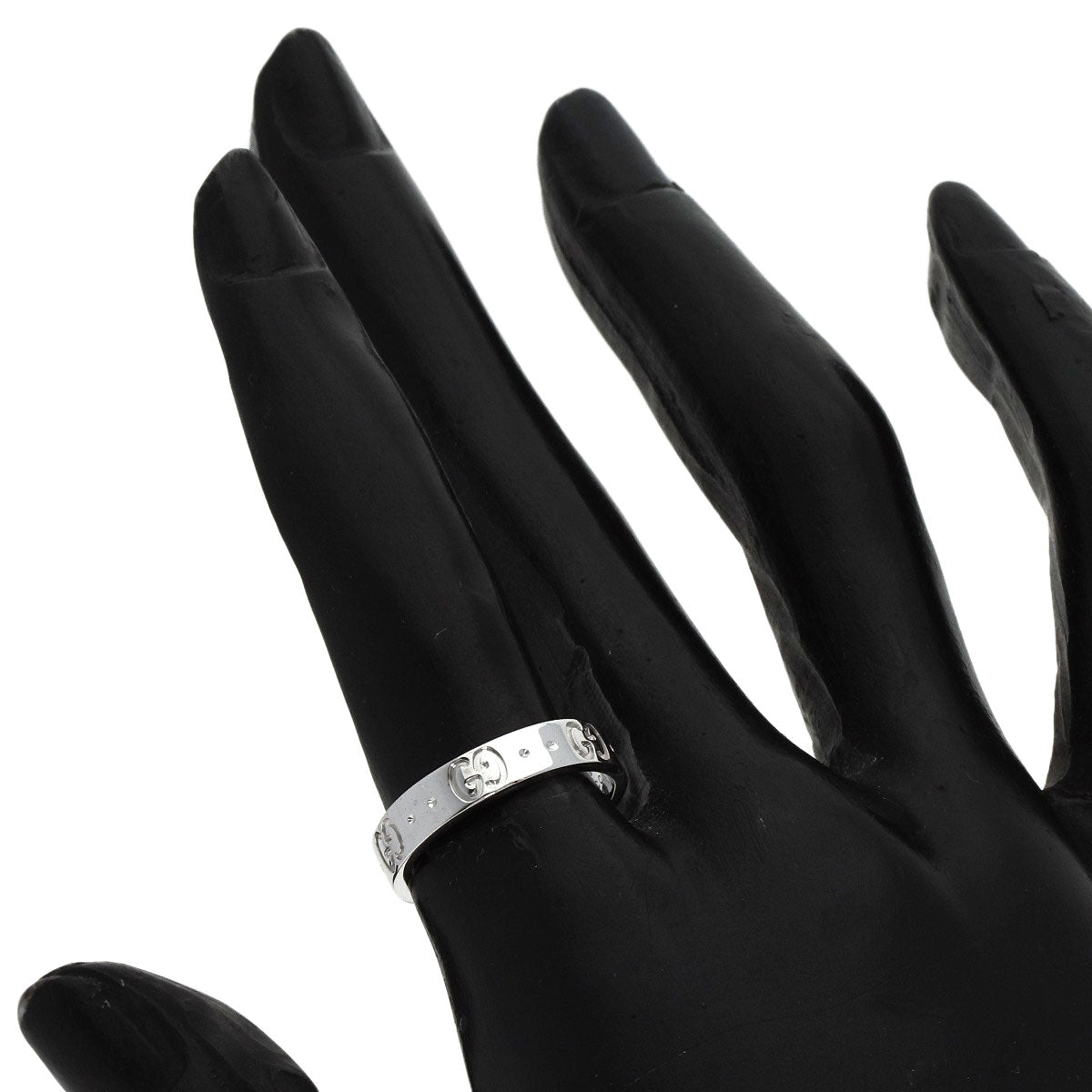GUCCI Icon #11 Ring K18 White Gold Ladies [Used]