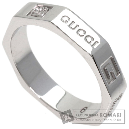 GUCCI Octagonal #6 Ring K18 White Gold Ladies [Used]