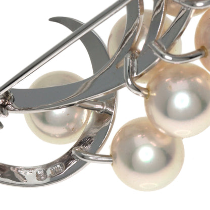 MIKIMOTO Pearl Pearl Brooch K18 White Gold Ladies [Used]