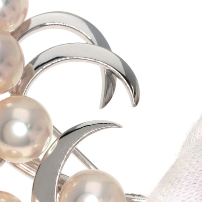 MIKIMOTO Pearl Pearl Brooch K18 White Gold Ladies [Used]