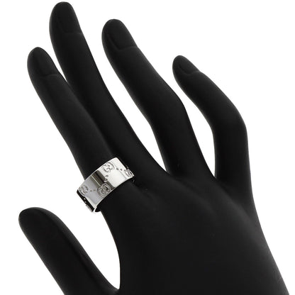 GUCCI GG Icon Wide #13 Ring K18 White Gold Ladies [Used]