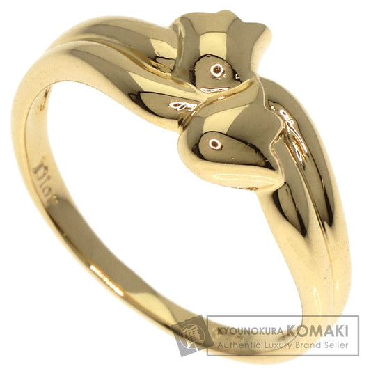 Dior Flower motif Ring K18 Yellow Gold Ladies [Used]