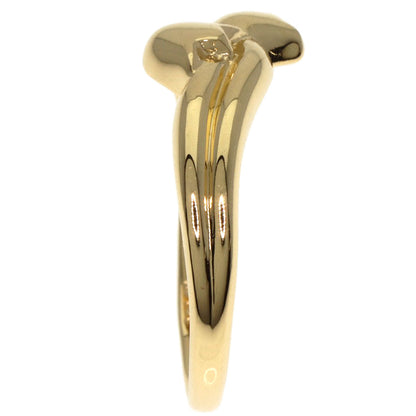Dior Flower motif Ring K18 Yellow Gold Ladies [Used]
