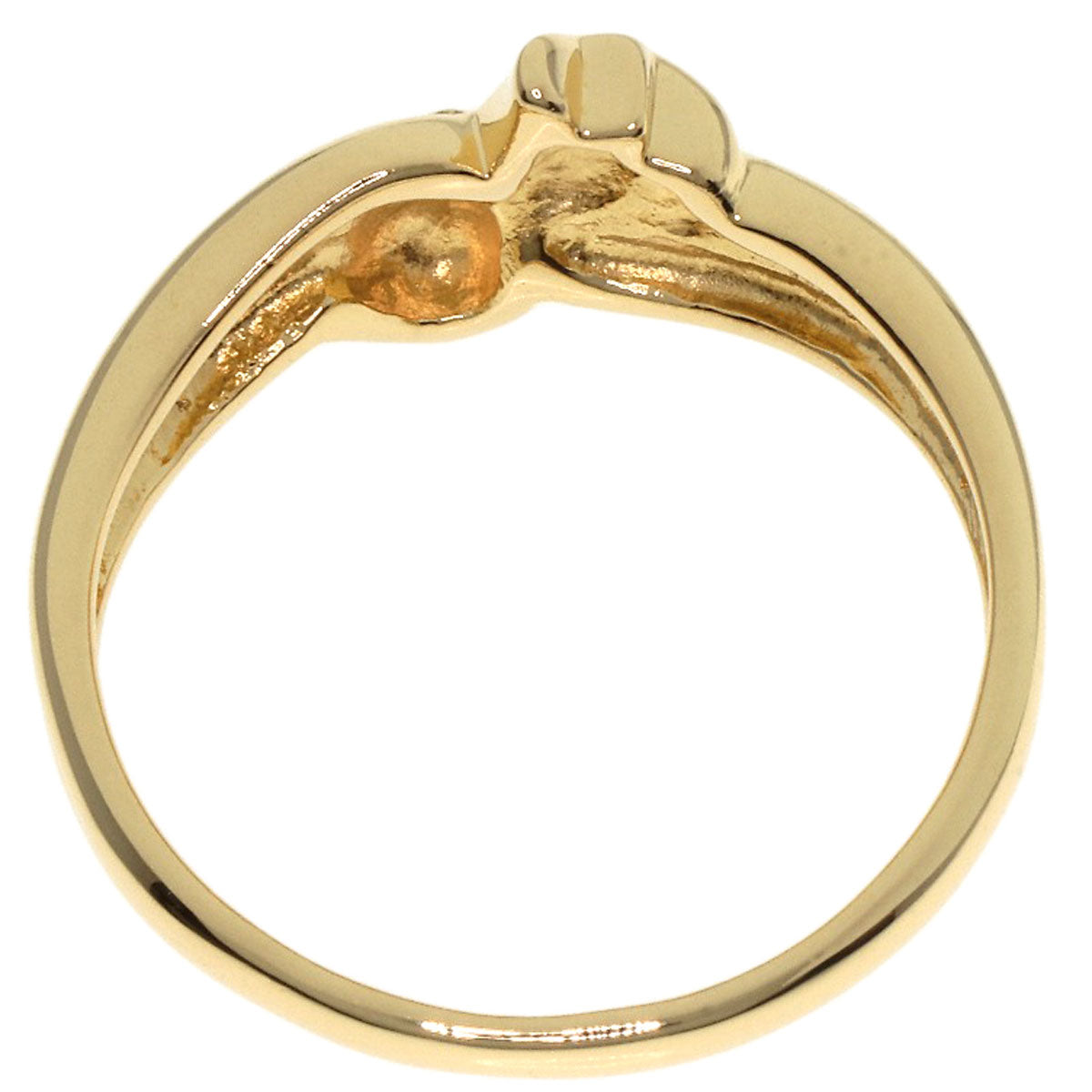 Dior Flower motif Ring K18 Yellow Gold Ladies [Used]