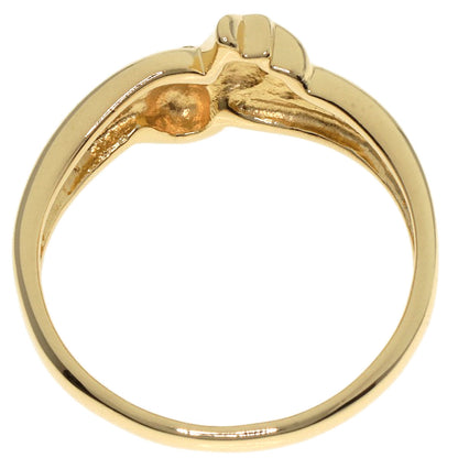 Dior Flower motif Ring K18 Yellow Gold Ladies [Used]