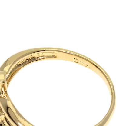 Dior Flower motif Ring K18 Yellow Gold Ladies [Used]