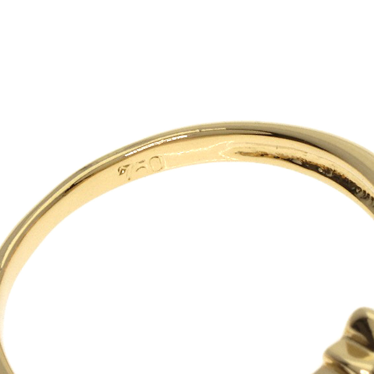 Dior Flower motif Ring K18 Yellow Gold Ladies [Used]