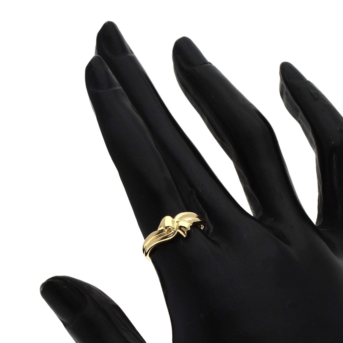 Dior Flower motif Ring K18 Yellow Gold Ladies [Used]