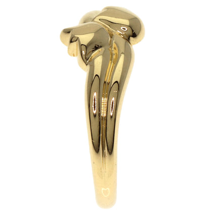 Dior Flower motif Ring K18 Yellow Gold Ladies [Used]