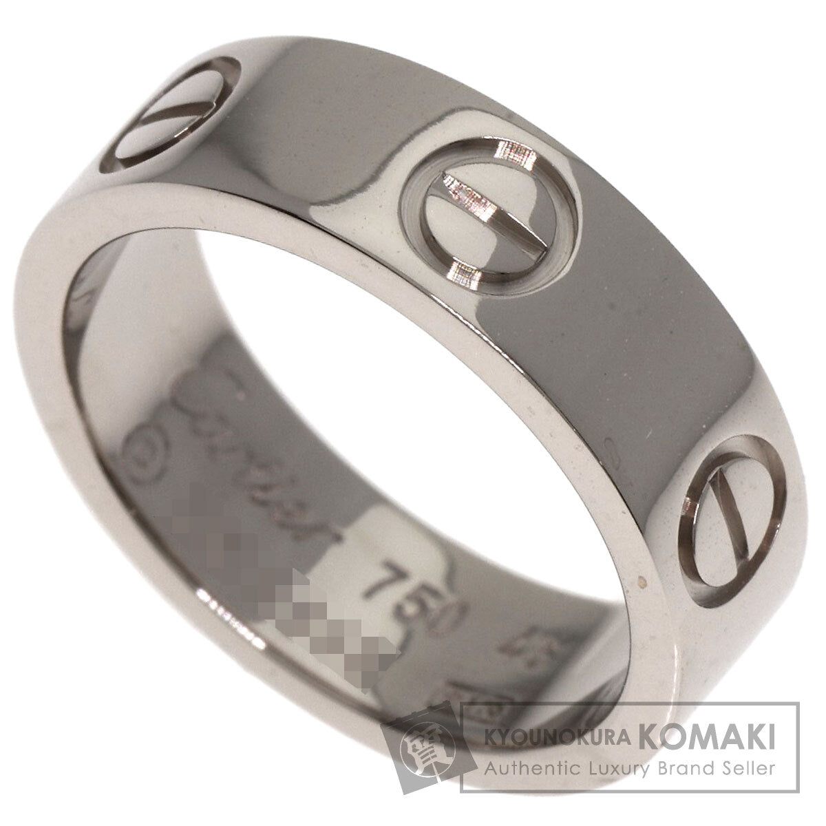 CARTIER love ring #48 Ring K18 White Gold Ladies [Used]