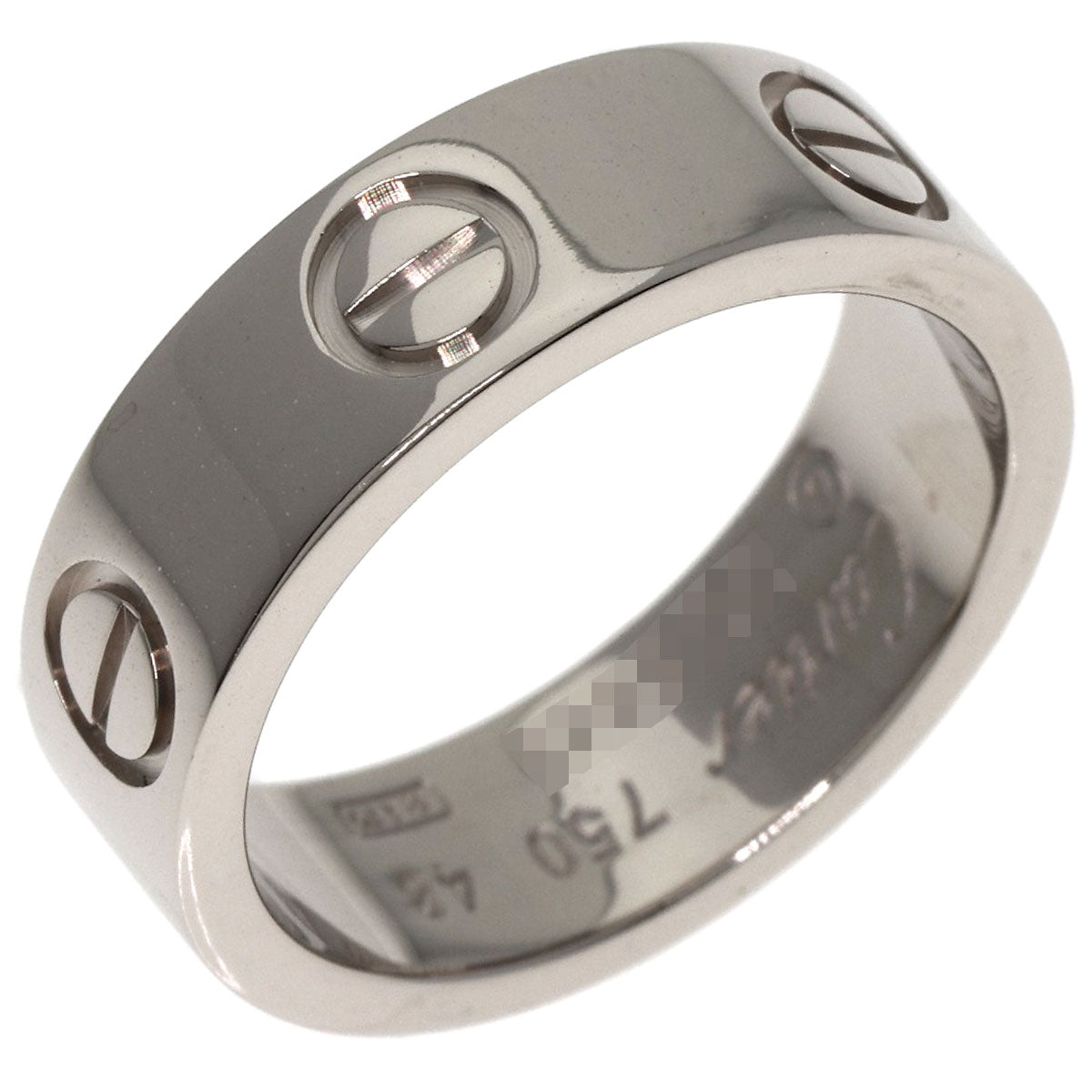 CARTIER love ring #48 Ring K18 White Gold Ladies [Used]