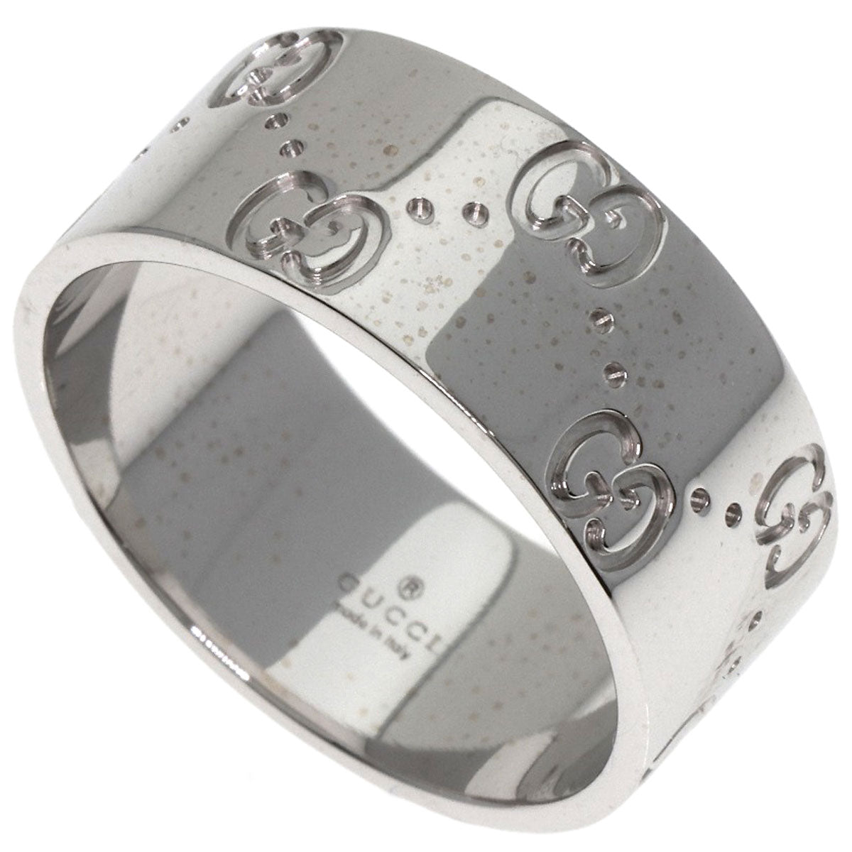 GUCCI   Icon Wide #20 Ring  K18 White Gold unisex [Used]